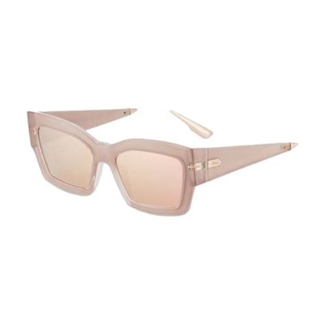 CatStyleDior2 Rose Gold Rectangular Sunglasses 